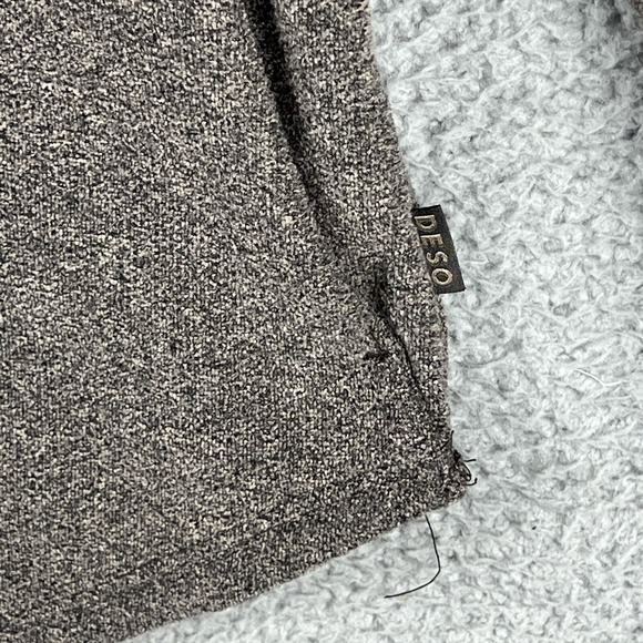 DESO Sweater Womens Large 1/2 Snap Pull Over Made In USA Grey Brown California - Picture 6 of 15